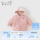 戴維貝拉（DAVE＆BELLA）兒童拼接棉服秋冬女童男童防潑水連帽衫外套A類(lèi)