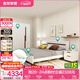 全友家居北歐時(shí)尚臥室家具五件套簡(jiǎn)約板式雙人床帶床墊床頭柜衣柜組合 床+床頭柜*2+四門(mén)衣柜+01床墊 1.8*2m