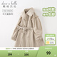 戴維貝拉（DAVE＆BELLA）女童春裝兒童中長(cháng)款風(fēng)衣洋氣女孩休閑外套大童女裝中大童外衣春季 淺卡其 140 cm（建議身高130-140cm） cm（建議身高130-140cm）