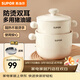 蘇泊爾（SUPOR）豬油罐陶瓷儲油罐 家用耐高溫大容量調料罐辣椒油罐雙耳防燙帶蓋 素色【1.6L-含勺子、濾網(wǎng)】 1個(gè)