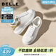 百麗（Belle）簡(jiǎn)約舒適小白鞋女商場(chǎng)同款平穩休閑板鞋D5Q1DAM6預售 米色/杏色 38
