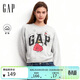 蓋璞（GAP）女裝冬季款logo印花寬松圓領(lǐng)抓絨長(cháng)袖衛衣美版784241