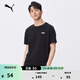 彪馬（PUMA）黑白修身印花休閑短袖T恤男女款新款運動(dòng)上衣 690229 黑色-01 L (180/100A)