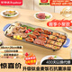 榮事達（Royalstar）電烤盤(pán)鈦金麥飯石抗菌小型1-2人食烤肉盤(pán)烤肉機家用多功能電燒烤爐輕煙少油方形獨居好物RS-KP130A