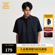 卡賓男裝LOGO印花休閑襯衫短袖24夏新款寬松商場(chǎng)同款H2243111001 煤黑色01 L /175/50