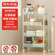 京東京造 咔咔廚房置物架 落地收納柜調料餐邊碗櫥柜小推車(chē) 綠色 4層