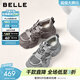百麗（Belle）機能風(fēng)拼接老爹鞋女2026春新商場(chǎng)同款厚底增高休閑鞋F1H1DAM6預售 灰色 36