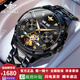 歐品客名表十大品牌手表男士全自動(dòng)機械表休閑商務(wù)瑞士表風(fēng)格輕奢男表 免費終身質(zhì)保/鋼帶全黑 高端禮盒+皮表帶