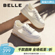 百麗（Belle）透氣網(wǎng)面小白鞋女厚底休閑運動(dòng)板鞋B1175BM3預售 蜂蜜牛乳-網(wǎng)面 37 (235mm)