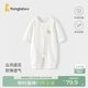 童泰（TONGTAI）嬰兒連體衣春秋季純棉男女寶寶衣服新生兒哈衣爬服睡衣白色80cm