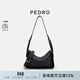 PEDRO明星同款牛皮秋千包DEMI系列通勤腋下斜挎包女包PW2-75210163 橡果黑BLACK S