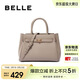 百麗女包商場(chǎng)同款鉑金托特包送禮紅色新年婚包手提包X5348CX0 灰色