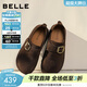 百麗（Belle）堅果拿鐵勃肯鞋女26春季新款商場(chǎng)厚底增高舒適復古休閑鞋F3V1DAA6 咖啡色 37