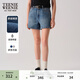 Teenie Weenie小熊女裝牛仔褲夏季簡(jiǎn)約休閑通勤時(shí)尚短褲 中藍色 M 165