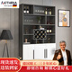 AETHRIA客廳酒柜家用玄關(guān)柜隔斷柜客廳餐邊柜靠墻儲物柜小戶(hù)型立式收納柜 丨全灰柜【輕奢時(shí)尚】 三門(mén)款【長(cháng)120高200深30】包安裝