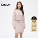 ONLY秋季時(shí)尚裝飾口袋針織短款套裝連衣裙女|124446001 G34 粉色粗花呢 M (165) 84A
