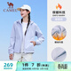 駱駝（CAMEL）薄絨風(fēng)衣女戶(hù)外防潑水修身梭織外套 J23CAYL6066 薇紫色 L