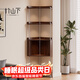 竹山下轉角置物架一體靠墻實(shí)木角柜多功能客廳高級感中古風(fēng)展示柜置物柜 轉角置物架-五層-【進(jìn)口實(shí)木】