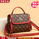 雪愛(ài)袋鼠品牌高端單肩包包女款50送媽媽2026新款30歲40女士斜挎包小包禮物 棕配紅【禮盒+禮袋+手包卡包】