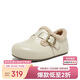 百思圖舒適勃肯鞋女休閑百搭可外穿包頭女鞋B3047DM5 米色 37