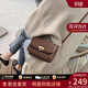 viney斜挎包包女包牛皮小方包腋下包輕奢生日禮物送女友老婆 【咖啡】實(shí)用高檔休閑百搭品牌小包