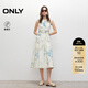 ONLY2025夏季新款浪漫印花收腰打攬無(wú)袖削肩連衣裙女|125207059 H3K樂(lè )樂(lè )印花藍 M
