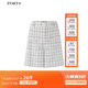 PORTS寶姿女裝春夏新款短褲LM8P051MFQ090 奶白色格子 M /6