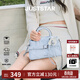 歐時(shí)納（JUST STAR）徐璐同款凱莉包包女款2026新款包包輕奢單肩斜挎包手提包生日禮物 海鹽藍 時(shí)尚高端品牌生日禮物送女生