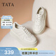 他她（TATA）燕麥餅干厚底小白鞋女鞋增高休閑板鞋春季新款 米白 38