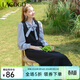 LAGOGO法式黑色簡(jiǎn)約連衣裙女拉谷谷春季新款氣質(zhì)百搭彈力背心裙子 黑色(W1) L