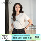 LAGOGO純棉印花簡(jiǎn)約正肩白色T恤女拉谷谷2025春新款甜美短袖上衣 本白色 M