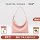 VANESSA HOGAN VH女包欣冉hobo包輕奢頭層牛皮荔枝紋皮單肩包包生日禮物送女友 中號-粉色 (荔枝紋皮 贈禮盒)
