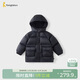 童泰（TONGTAI）寶寶羽絨服冬季衣服兒童中長(cháng)款連帽三防外套鴨絨上衣黑色90cm