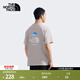 北面（The North Face）男女同款純棉短袖T恤情侶款戶(hù)外休閑透氣新款TheNorthFace|8D83 1OA/月影白 M /170/92A