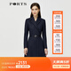 PORTS寶姿秋冬新品女裝長(cháng)袖中長(cháng)連衣裙ALM9N013LCF030 丈青-1 XS (2)