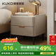 顧家家居（KUKA）意式臥室雙抽儲物床頭柜7996 【皓月白+白色巖板】旗艦款床頭柜