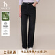 哈吉斯（HAZZYS）女裝 秋季女士高腰時(shí)尚活力簡(jiǎn)約休閑水洗牛仔褲女 黑色BK 36 (155/68A 36)