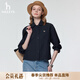 哈吉斯（HAZZYS）女裝 26春季新款女士PHIZ系列寬松可外搭短款襯衫女ASCSK1DAX04 深藏青色DN L (165/88A 40)