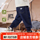 嘟嘟家【防褪色】?jì)和Ｗ醒澊杭緦殞氶L(cháng)褲春裝男童休閑褲春款女童褲子潮 牛仔深藍 110 cm