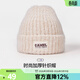 駱駝粗針毛線(xiàn)帽女2025年秋冬新款時(shí)尚洋氣冷帽防風(fēng)保暖帽子針織帽 甜杏白-575CP23039