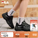 FILA 斐樂(lè )官方男鞋FLUID 7老爹鞋2026春季新款貓爪7代休閑鞋運動(dòng)鞋 黑/太空銀-BS 42