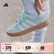 adidas「T頭鞋」BARREDA板鞋德訓鞋男女阿迪達斯輕運動(dòng)   薄荷綠/漢玉白/樹(shù)脂黃   38