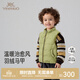 英氏（YEEHOO）【商場(chǎng)同款】?jì)和鸾q馬甲男孩保暖秋冬休閑背心2025新款超韌絨 淺果綠 110 cm