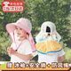 森上優(yōu)集兒童遮陽(yáng)帽大檐女童網(wǎng)防曬披肩帽男沙灘漁夫帽戶(hù)外薄款透氣太陽(yáng)帽 兒童字母遮陽(yáng)帽米色【配冰袖】