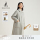 beanpole含山羊絨  女士商務(wù)職場(chǎng)優(yōu)雅風(fēng)中長(cháng)款牛角扣羊毛大衣 亮灰色 S 160/84A