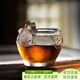 高茗（gaoming） 高茗 琉璃茶杯故宮御貓杯耐熱玻璃主人杯單杯個(gè)性創(chuàng  )意喝茶小杯可愛(ài)茶盞 御貓琉璃杯