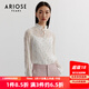 艾諾絲雅詩(shī)ARIOSEYEARS春秋新款法式雪紡燙金襯衫女內搭設計感時(shí)尚10215036 白色 L
