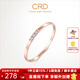 CRD克徠帝【現貨閃發(fā)】18K玫瑰金鉆石戒指彩金指環(huán)女鉆戒 【Q00619BR】18K玫瑰金鉆戒 共約3分