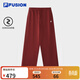 FILA FUSION斐樂(lè )潮牌針織長(cháng)褲女2026春季新款簡(jiǎn)約休閑寬松直筒褲 西拉酒紅-WI M 165/66A/M