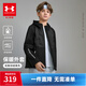 安德瑪（Under Armour）童裝兒童外套男女大童夾克冬季加絨保暖連帽運動(dòng)外套254324103 黑色 170